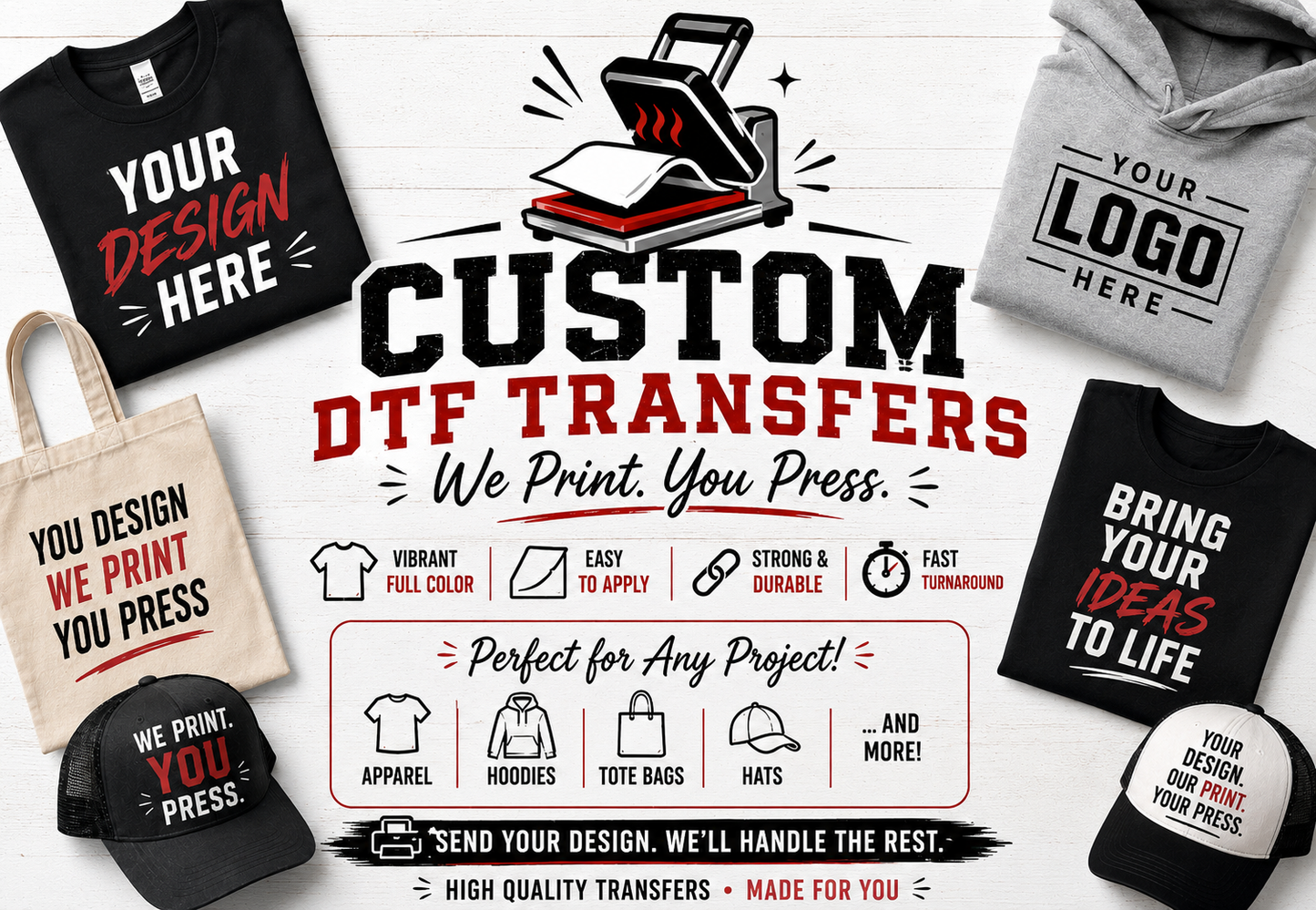 Custom DTF Transfers