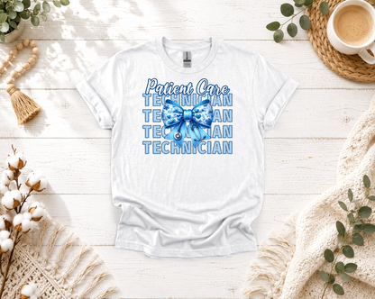Patient Care Technician Design White Apparel