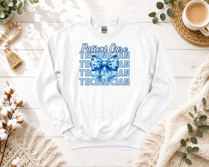 Patient Care Technician Design White Apparel