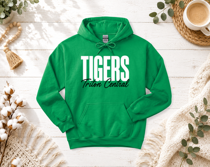 Triton Central Tigers Script Design (Green Apparel)