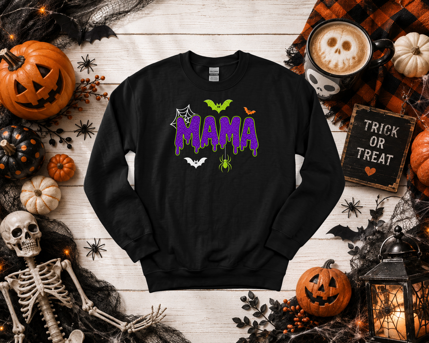 Halloween "MAMA" Black Crewneck
