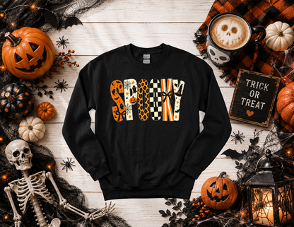 Halloween "Spooky" Black Crewneck
