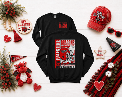New Palestine Dragons Front & Back Football Design