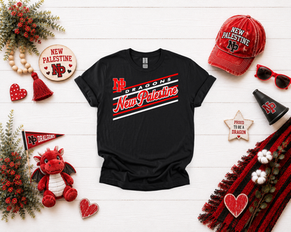 New Palestine Dragons Retro-Stripe Design