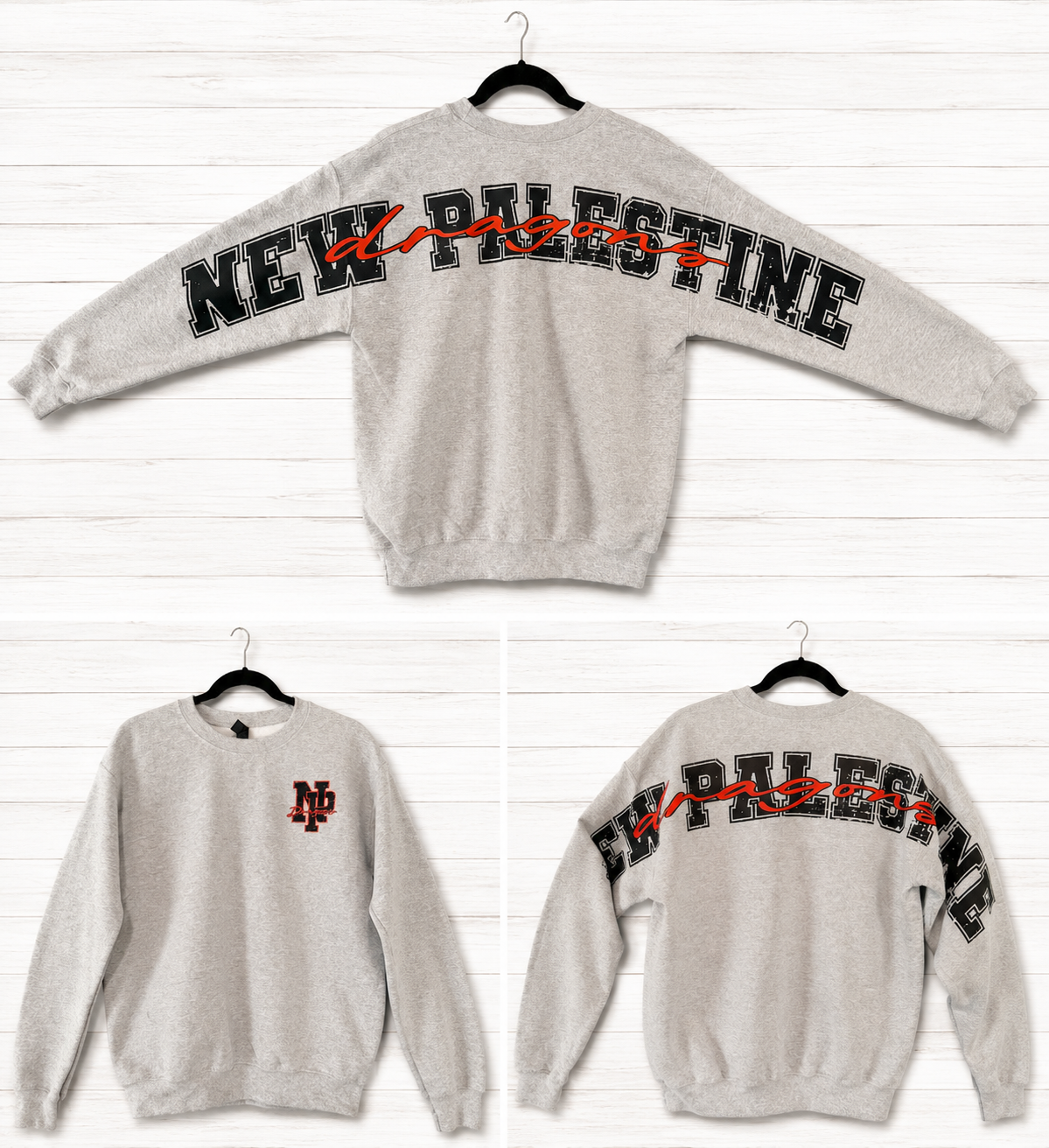 New Palestine Dragons Varsity-Style Crewneck